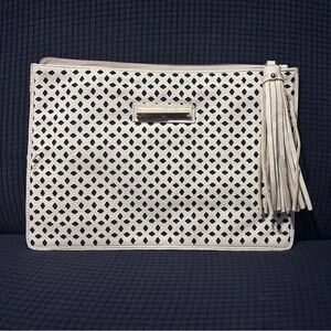 The Limited White Laser-Cut Design Clutch – Perfect for Spring Events